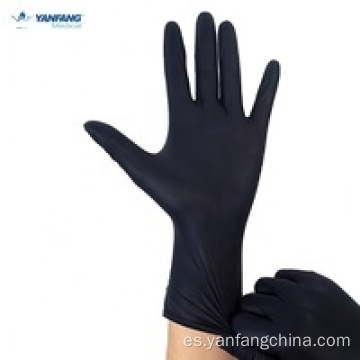 Guantes de nitrilo médico desechable de seguridad sin polvo de Biack